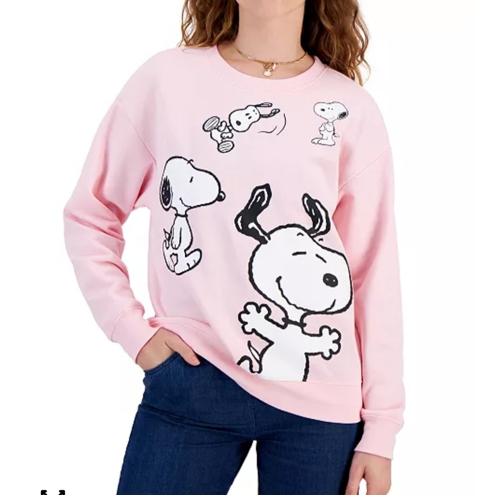 Pink Snoopy Graphic Sweatshirt
